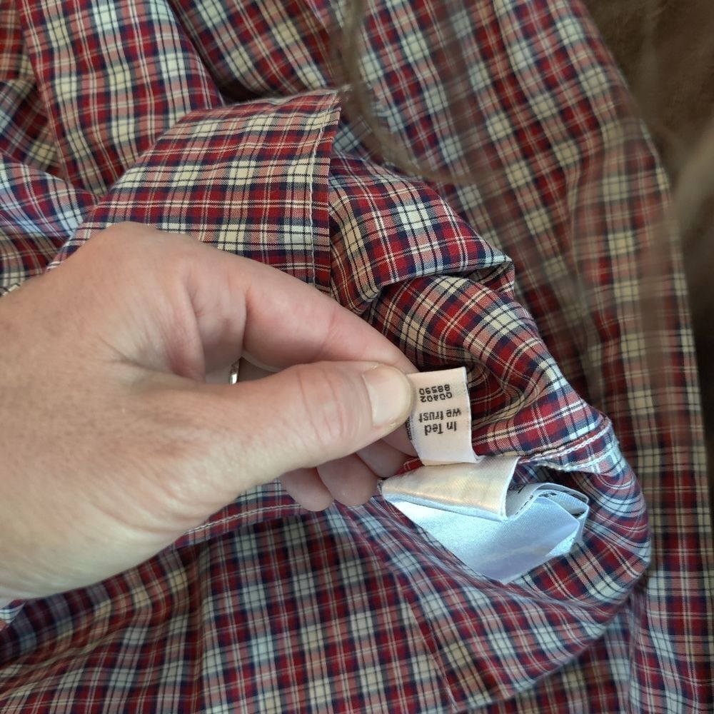 Ted Baker Button Down Plaid Euc Size 3 - image 5